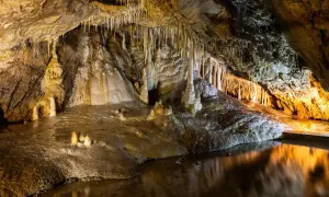 Jaskinia Niedźwiedzia zachwyca stalaktytami i stalagmitami. Czas zwiedzania to podróż w głąb ziemi.